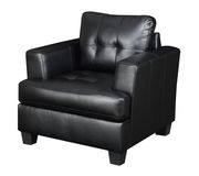 Black affordable bonded leather sofa by Glory additional picture 4