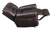 Chocolate bonded leather reclining sofa by Glory additional picture 5
