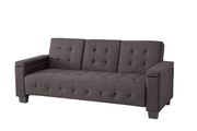 Dark gray fabric sofa bed w/ tufted backs and seats by Glory additional picture 2