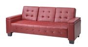 Red faux leather sofa bed by Glory additional picture 2