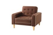 Chocolate suede tufted button design sofa bed by Glory additional picture 2
