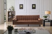 Chocolate suede tufted button design sofa bed by Glory additional picture 6