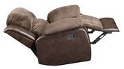 Chocolate reclining sectional in coffee microfiber by Glory additional picture 5