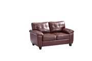 Affordable sofa in brown bonded leather by Glory additional picture 3