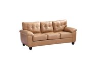 Affordable sofa in tan bonded leather by Glory additional picture 2