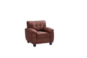 Chocolate microfiber 2pc reversible sectional sofa by Glory additional picture 4