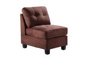 Chocolate microfiber 2pc reversible sectional sofa by Glory additional picture 3