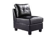 Black bycast leather 2pc reversible sectional sofa by Glory additional picture 4