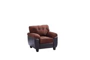 Affordable sofa in chocolate microfiber by Glory additional picture 4