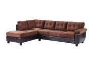 Truffle microfiber 2pc reversible sectional sofa by Glory additional picture 2