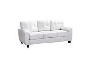Affordable sofa in white bonded leather by Glory additional picture 2