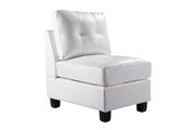 White faux leather 2pc reversible sectional sofa by Glory additional picture 3