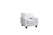 White faux leather 2pc reversible sectional sofa by Glory additional picture 4