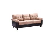 Affordable sofa in saddle microfiber by Glory additional picture 2