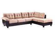 Saddle microfiber 2pc reversible sectional sofa by Glory additional picture 2