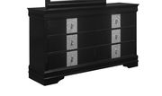 Black casual style dresser w/ silver inserts by Global additional picture 2