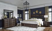 Mahogany wood finish casual style king bed by Global additional picture 8