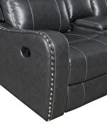 Dark charcoal gray stylish recliner sofa by Global additional picture 6
