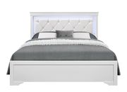 White crocodile leather insert / LED full bed by Global additional picture 10