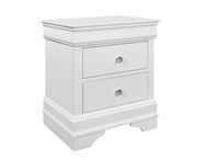 White crocodile leather insert nightstand by Global additional picture 2