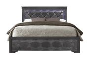 Gray crocodile leather insert / LED bed additional photo 3 of 6