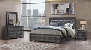 Gray crocodile leather insert / LED full bed by Global additional picture 2