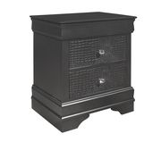Gray crocodile leather nightstand by Global additional picture 2