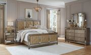 Gold glam style / mirrored accents modern full bed by Global additional picture 7