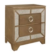 Gold glam style / mirrored accents nightstand by Global additional picture 2