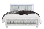 White exquisite queen bed w/ LED by Global additional picture 7