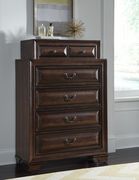 Modern oak wood bed w/ drawers by Global additional picture 4