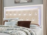Pearl white bed w/ tufted headboard & drawers by Global additional picture 8
