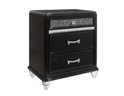 Black / silver glam style nightstand by Global additional picture 2