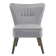 Gray velvet upholstery accent chair by Homelegance additional picture 2