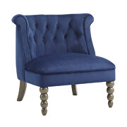 Navy velvet upholstery button tufting accent chair by Homelegance additional picture 2