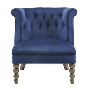Navy velvet upholstery button tufting accent chair by Homelegance additional picture 4