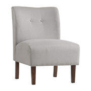 Gray textured fabric upholstery button tufting accent chair by Homelegance additional picture 3