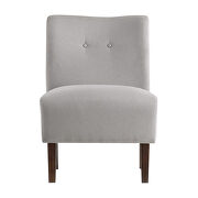 Gray textured fabric upholstery button tufting accent chair by Homelegance additional picture 5