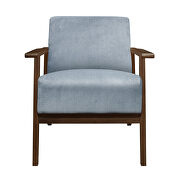 Blue gray velvet accent chair by Homelegance additional picture 3