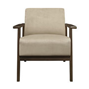 Light brown velvet accent chair additional photo 4 of 3