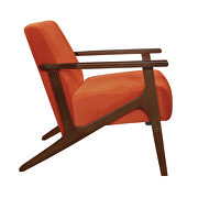 Orange velvet accent chair additional photo 3 of 3