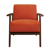 Orange velvet accent chair additional photo 4 of 3