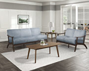 Blue gray velvet sofa by Homelegance additional picture 3