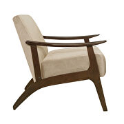 Light brown velvet chair additional photo 4 of 5