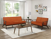 Orange velvet sofa additional photo 2 of 11