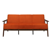 Orange velvet sofa additional photo 3 of 11