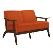 Orange velvet sofa by Homelegance additional picture 5