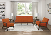Orange velvet accent chair by Homelegance additional picture 2
