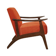 Orange velvet accent chair additional photo 4 of 4