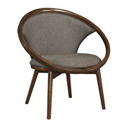 Chocolate tweed herringbone fabric upholstery accent chair by Homelegance additional picture 6